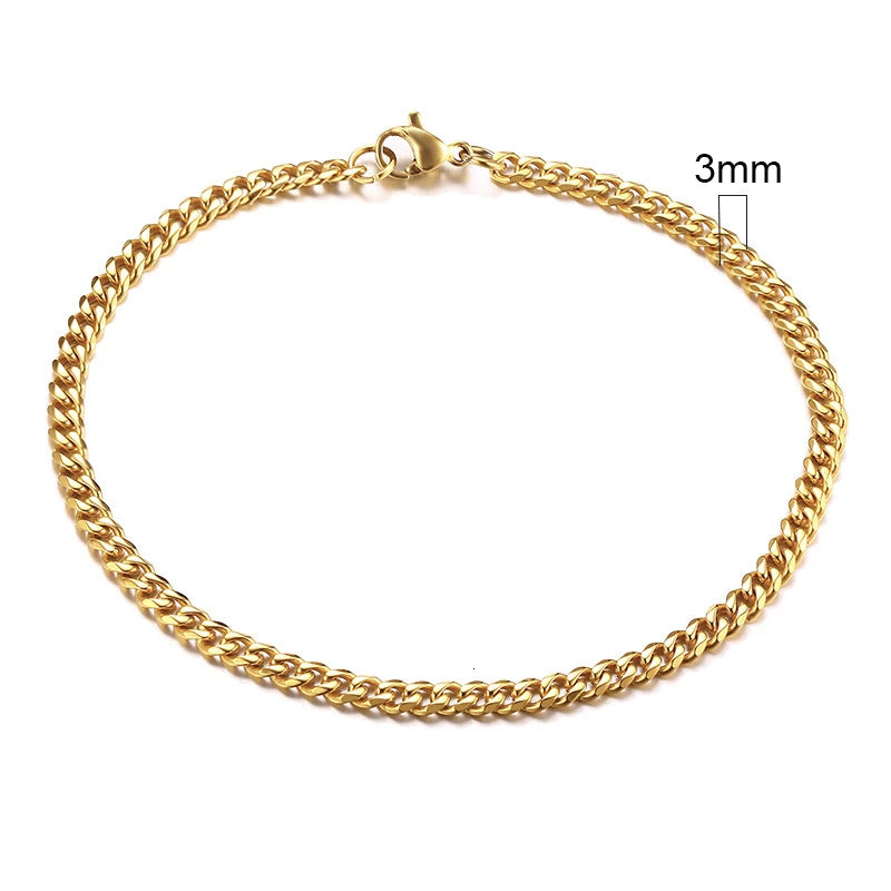 Vnox 3-11mm Chunky Miami Curb Chain Bracelet for Men Classic  Jewelry