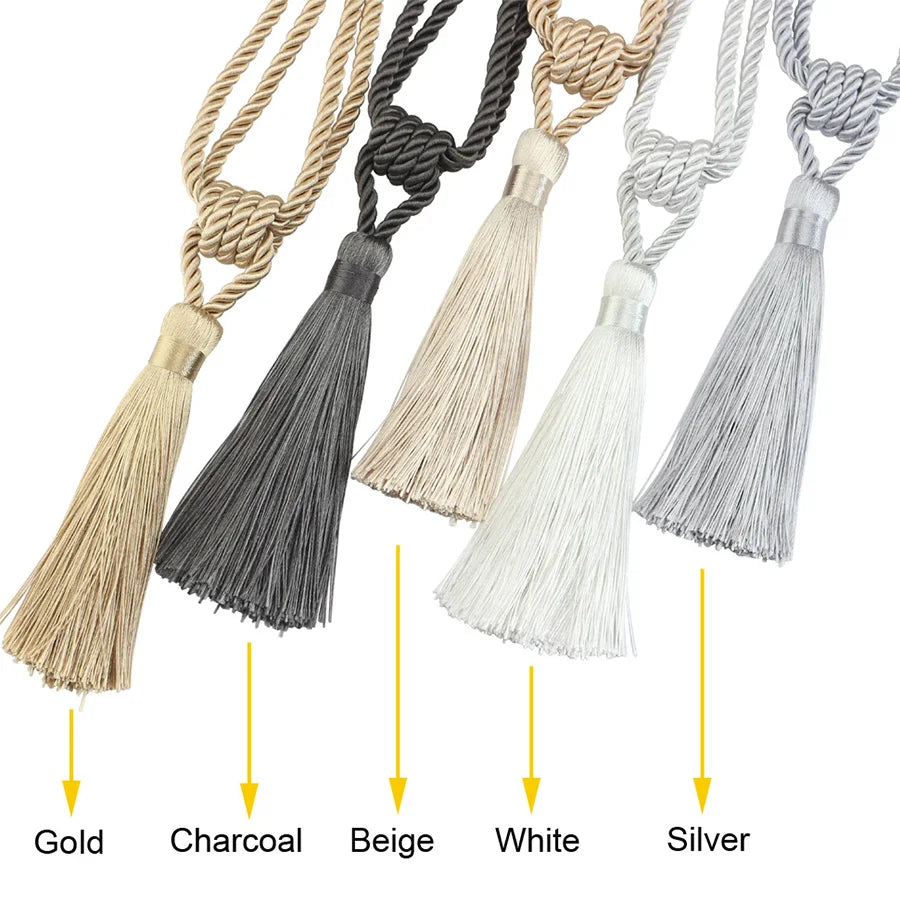 BEL AVENIR 1Pc Handmade Tassel Curtain Tieback
