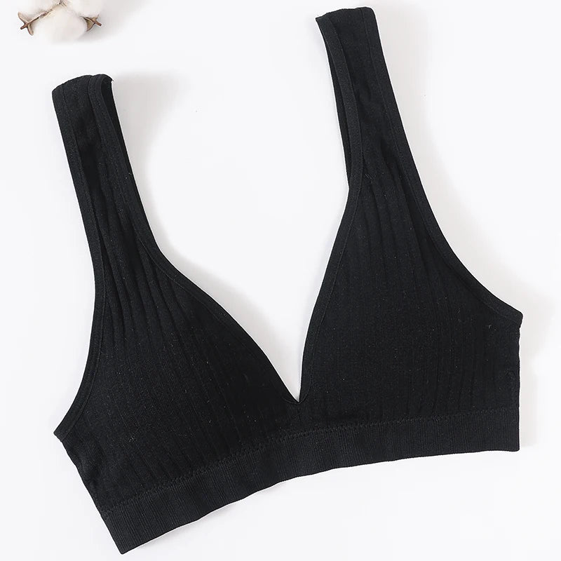 Seamless Bras For Women Sports Deep V Bra Tops Female Non-wire