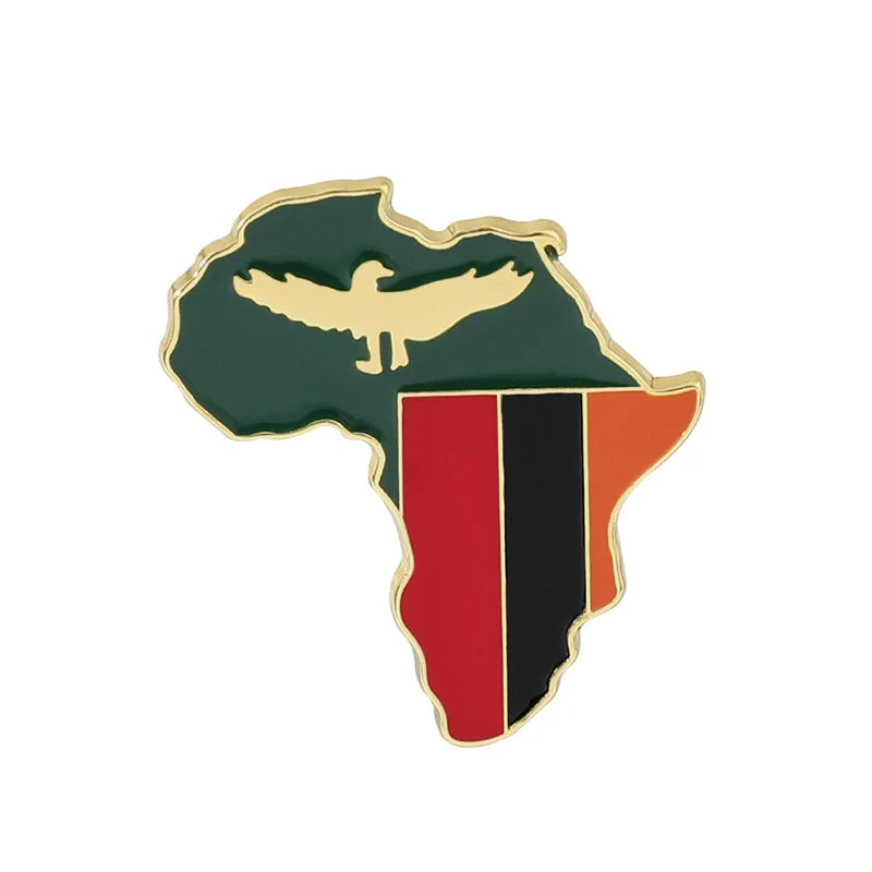 Hip Hop Africa Map Enamel Pins Brooches Ethnic Jewelry Ghana Congo Sudan Somalia Uganda Zimbabwe Zambia Liberia Map Brooch