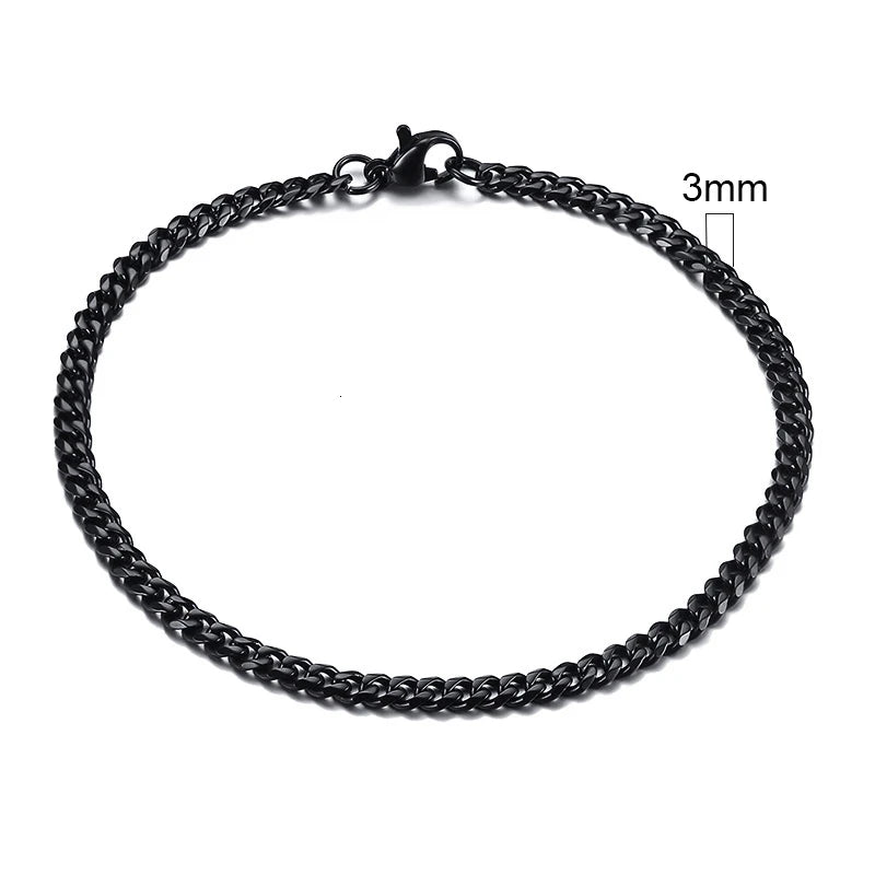 Vnox 3-11mm Chunky Miami Curb Chain Bracelet for Men Classic  Jewelry