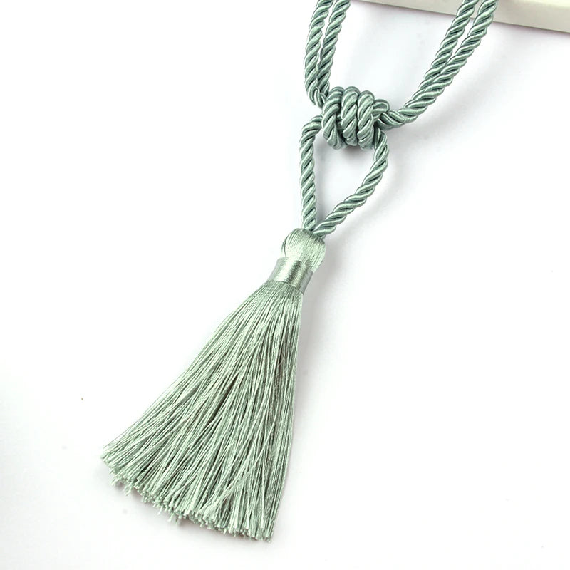 1Pc Handmade Tassel Curtain Tieback Room Accessories Gold Curtain Buckle Rope Home Decoration Holdback Window Fringe