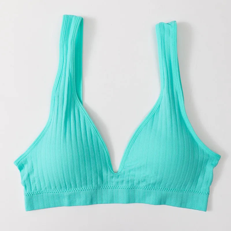 Seamless Bras For Women Sports Deep V Bra Tops Female Non-wire
