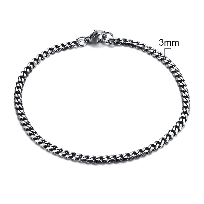 Vnox 3-11mm Chunky Miami Curb Chain Bracelet for Men Classic  Jewelry