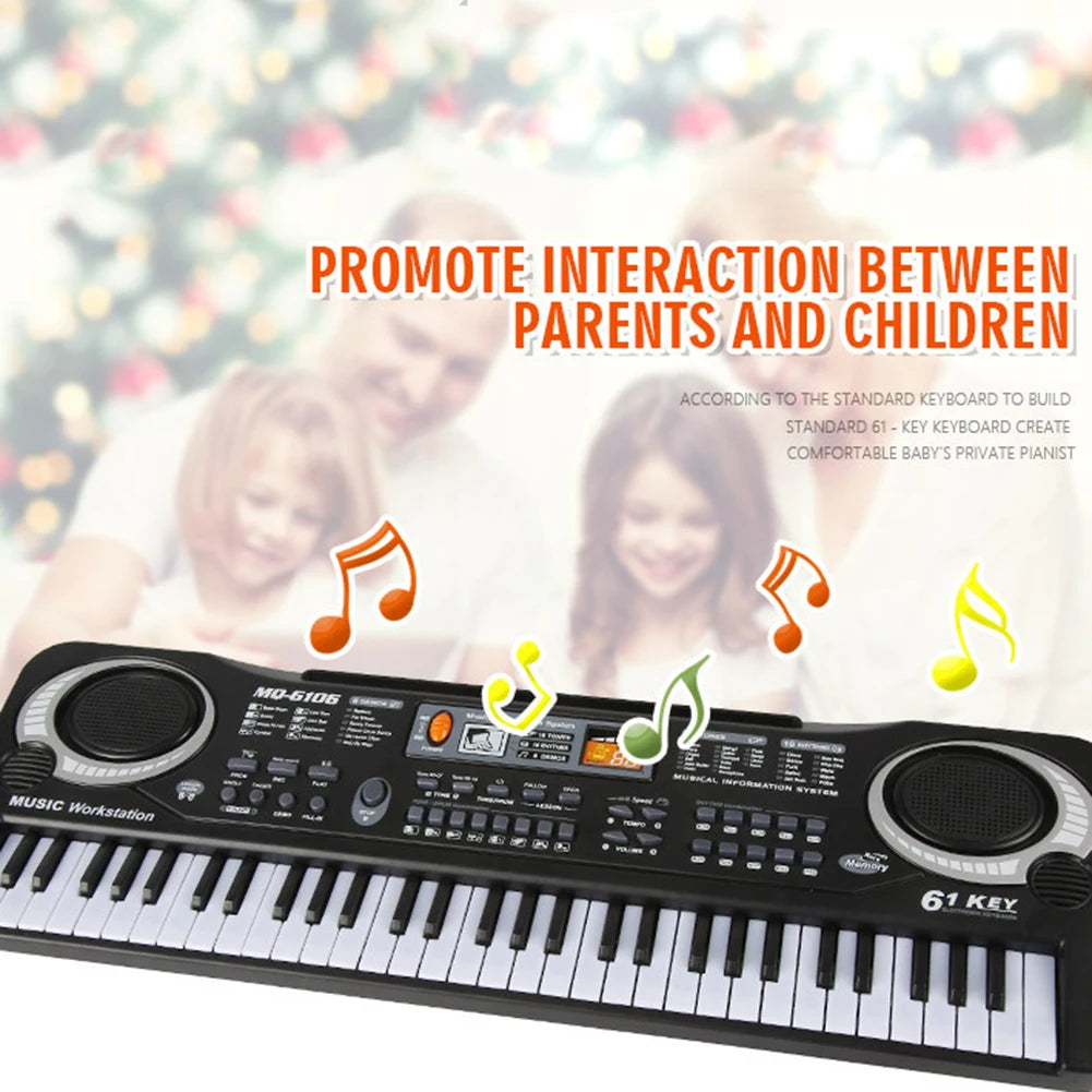 61 Keys Electronic Organ Boy Girl Toy Portable Education Electric Keyboard Piano