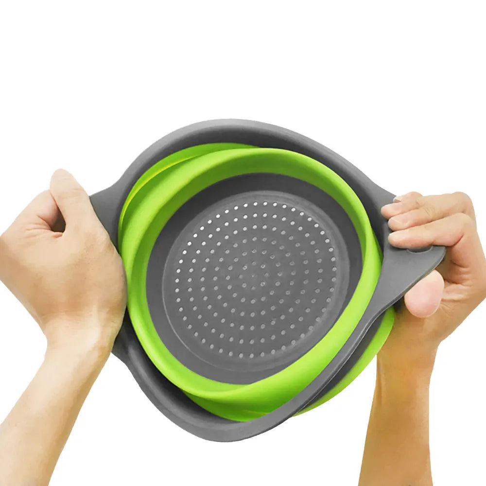 Silicone World Folding Drain Basket Fruit Vegetable Washing