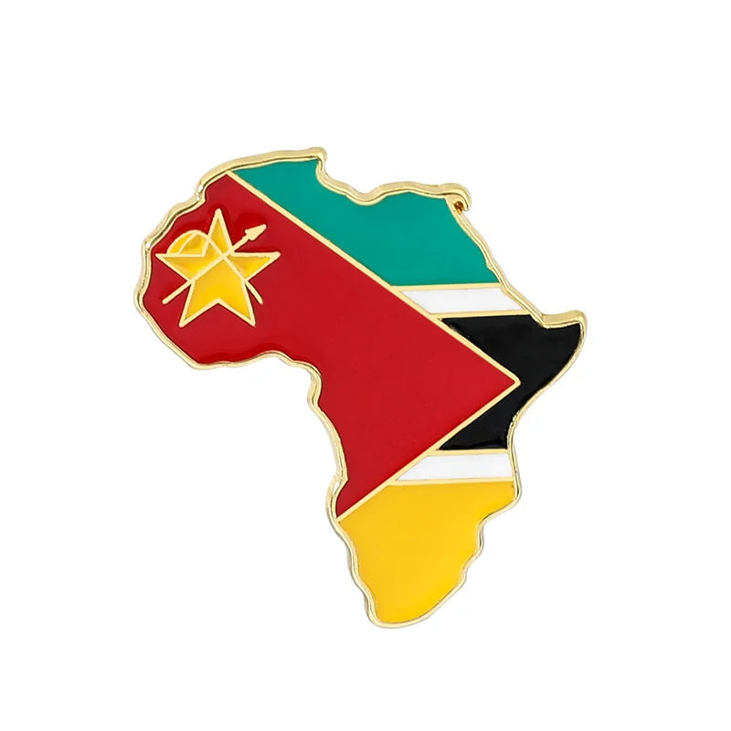 Hip Hop Africa Map Enamel Pins Brooches Ethnic Jewelry Ghana Congo Sudan Somalia Uganda Zimbabwe Zambia Liberia Map Brooch