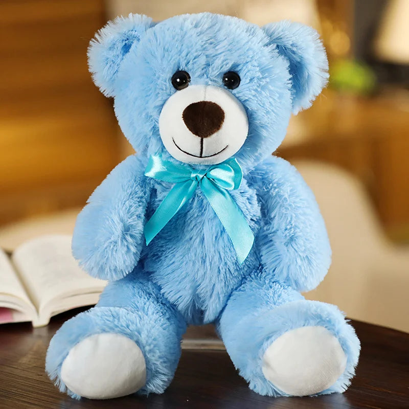 Cute Colorful Bow Tie Bear Doll Plush Toy Hug