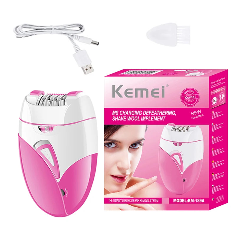 Rechargeable Epilator Women Electric Facial & Body Hair Remover