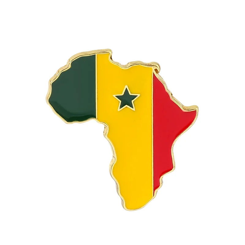 Hip Hop Africa Map Enamel Pins Brooches Ethnic Jewelry Ghana Congo Sudan Somalia Uganda Zimbabwe Zambia Liberia Map Brooch