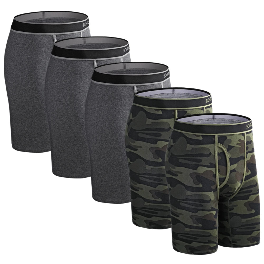 5Pcs Set Boxer Men Underpants Male Cotton Men's Panties Underwear