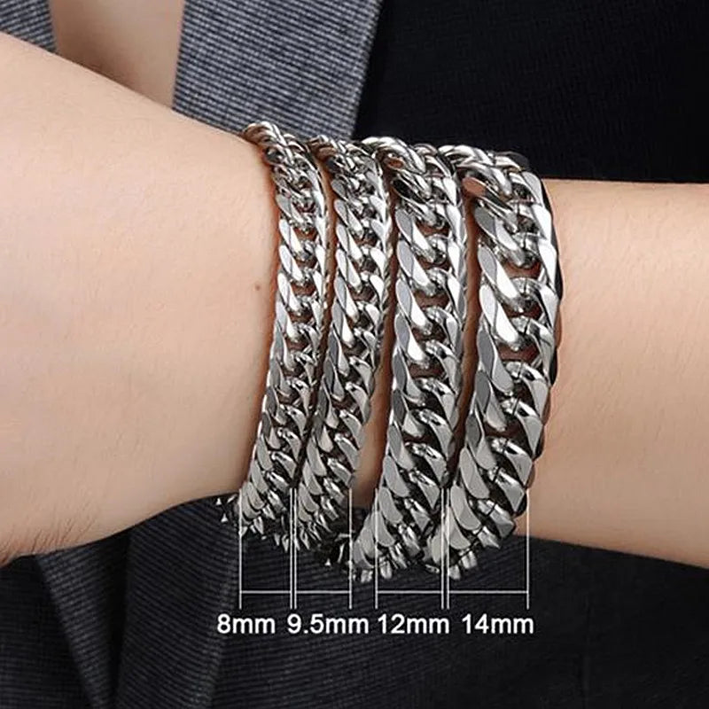 HNSP Stainless Steel Hand Chain Bracelet For Men