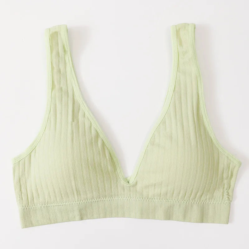Seamless Bras For Women Sports Deep V Bra Tops Female Non-wire