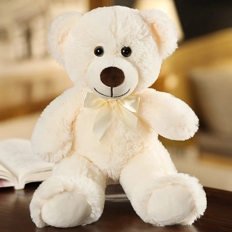 Cute Colorful Bow Tie Bear Doll Plush Toy Hug