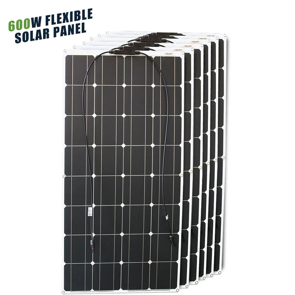 ASUNERGE 12V Flexible Solar Panel 600W 100W 200W 300W 400W 500W