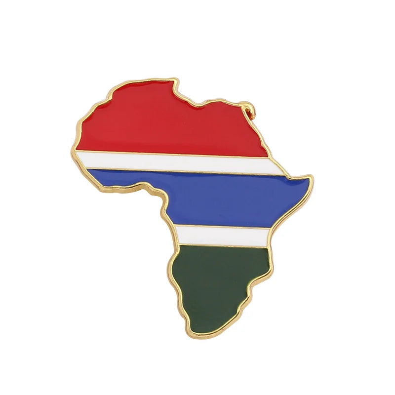 Hip Hop Africa Map Enamel Pins Brooches Ethnic Jewelry Ghana Congo Sudan Somalia Uganda Zimbabwe Zambia Liberia Map Brooch
