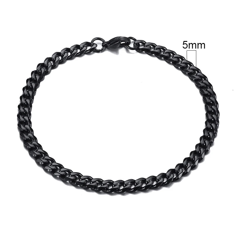 Vnox 3-11mm Chunky Miami Curb Chain Bracelet for Men Classic  Jewelry