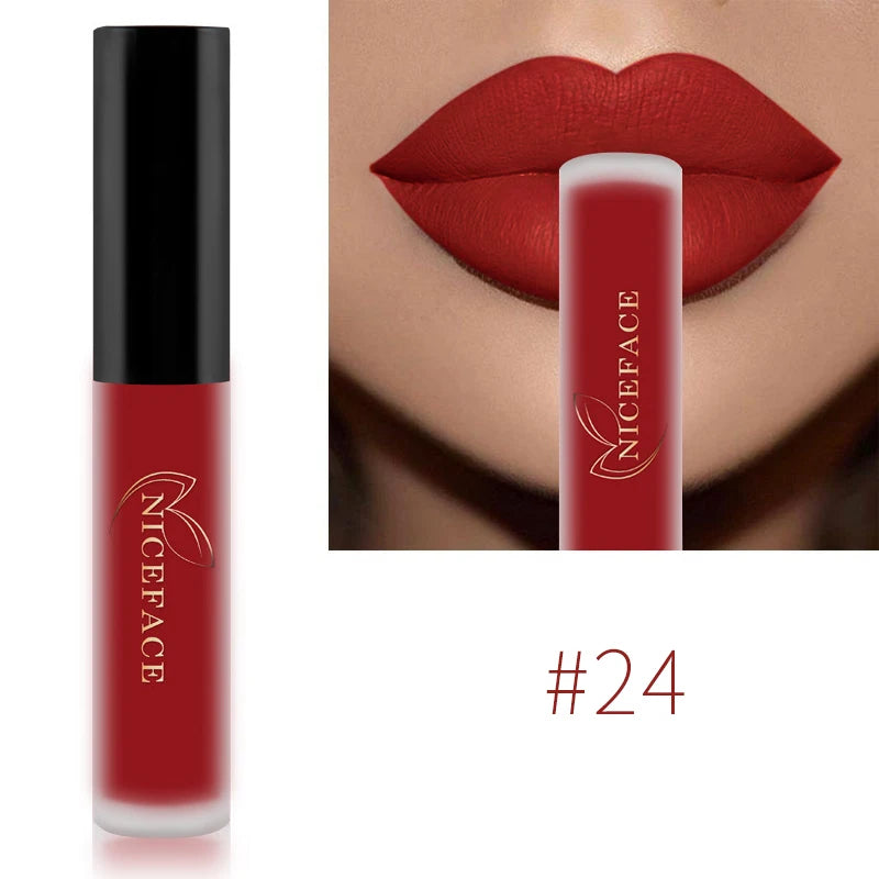 NICEFACE Nude Liquid Lipsticks Waterproof Velvet Matte Lip Gloss
