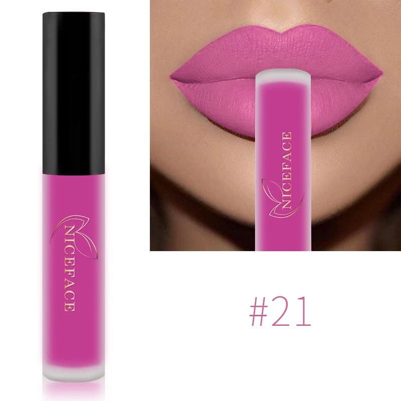 NICEFACE Nude Liquid Lipsticks Waterproof Velvet Matte Lip Gloss