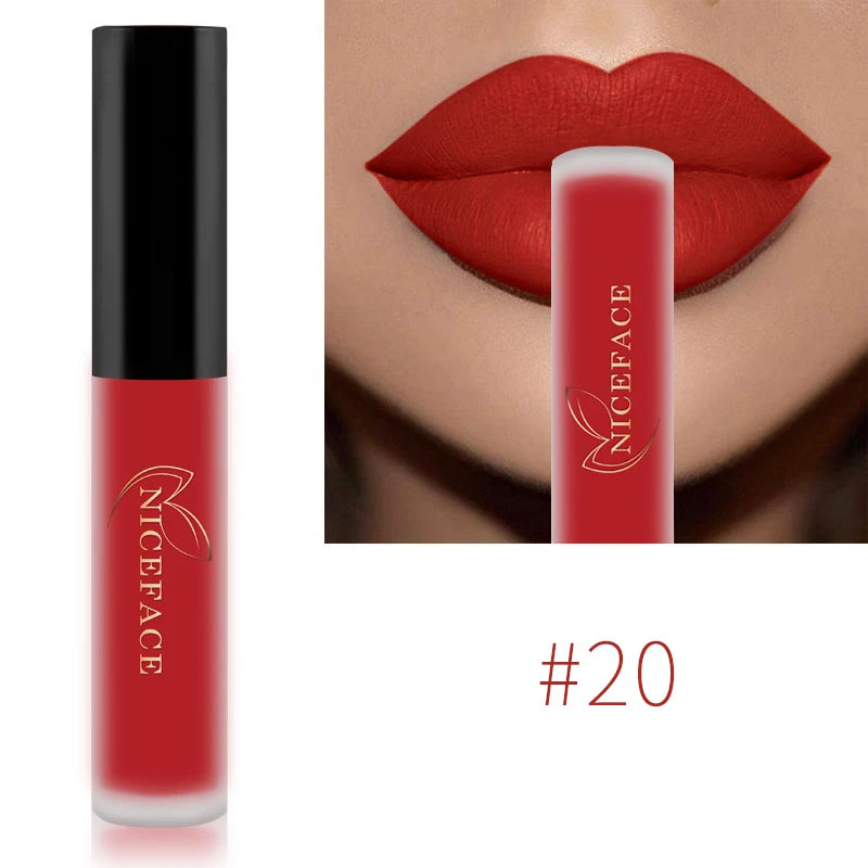 NICEFACE Nude Liquid Lipsticks Waterproof Velvet Matte Lip Gloss