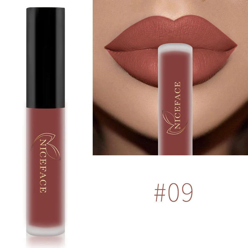 NICEFACE Nude Liquid Lipsticks Waterproof Velvet Matte Lip Gloss