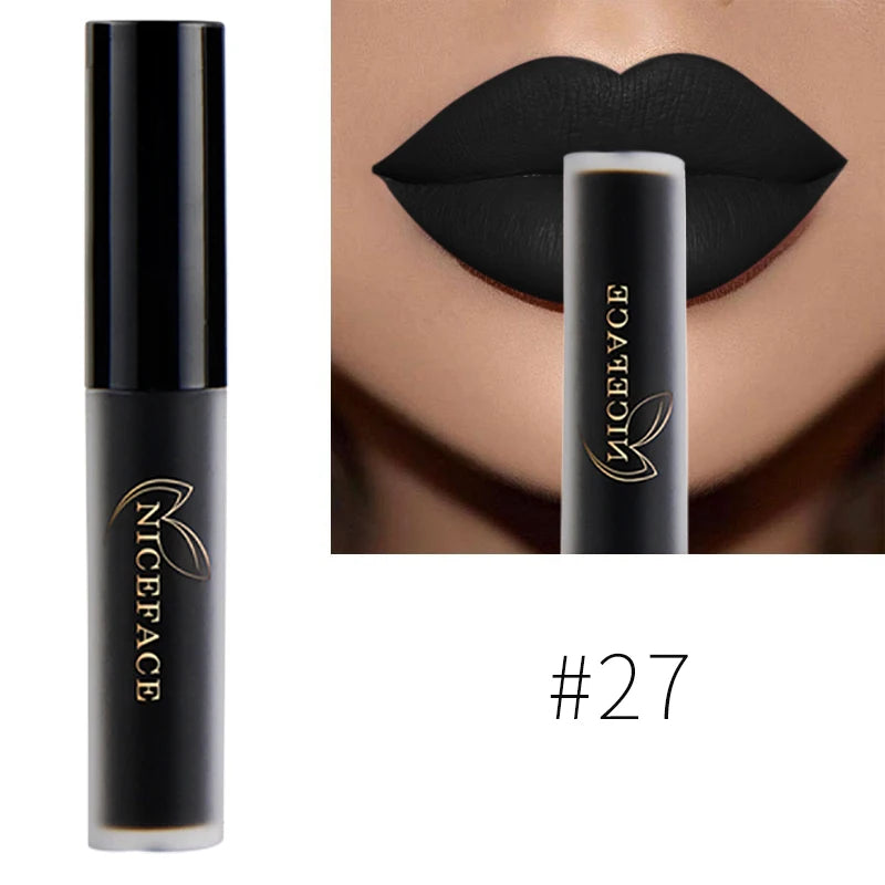 NICEFACE Nude Liquid Lipsticks Waterproof Velvet Matte Lip Gloss