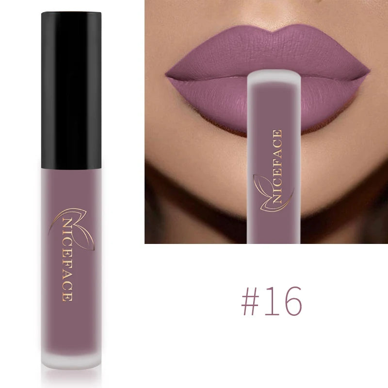 NICEFACE Nude Liquid Lipsticks Waterproof Velvet Matte Lip Gloss