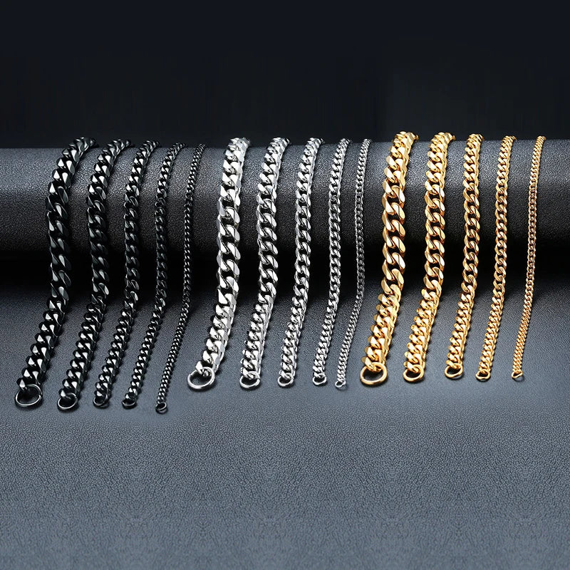 Vnox 3-11mm Chunky Miami Curb Chain Bracelet for Men Classic  Jewelry