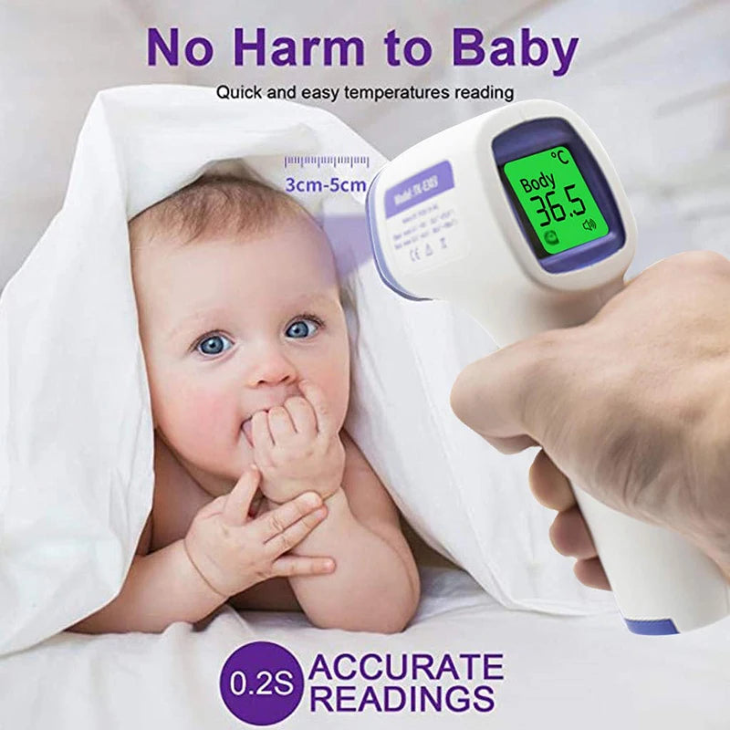 Non-Contact IR Thermometer Fast measure Light or portable Fingertip medical equipment SpO2 PR monitoring oximeter
