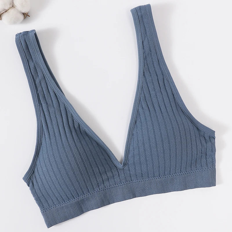 Seamless Bras For Women Sports Deep V Bra Tops Female Non-wire