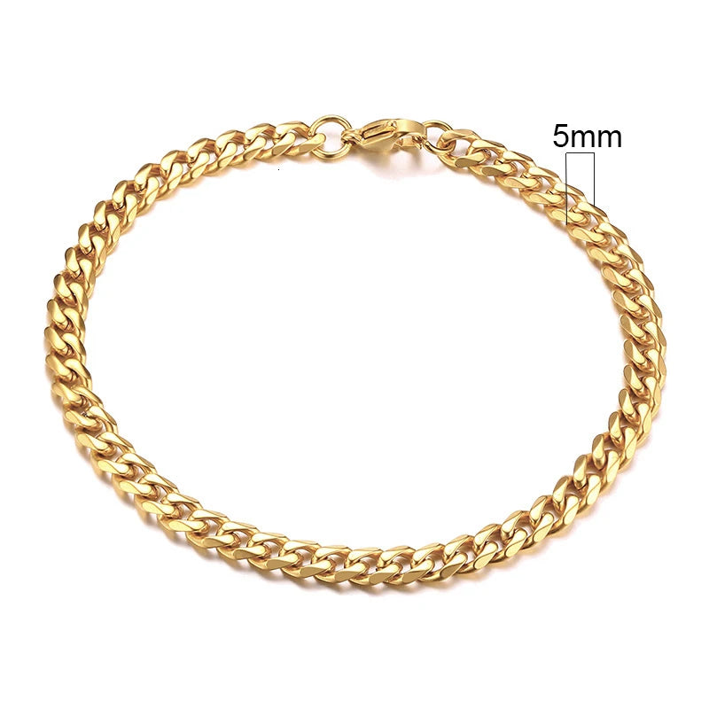 Vnox 3-11mm Chunky Miami Curb Chain Bracelet for Men Classic  Jewelry