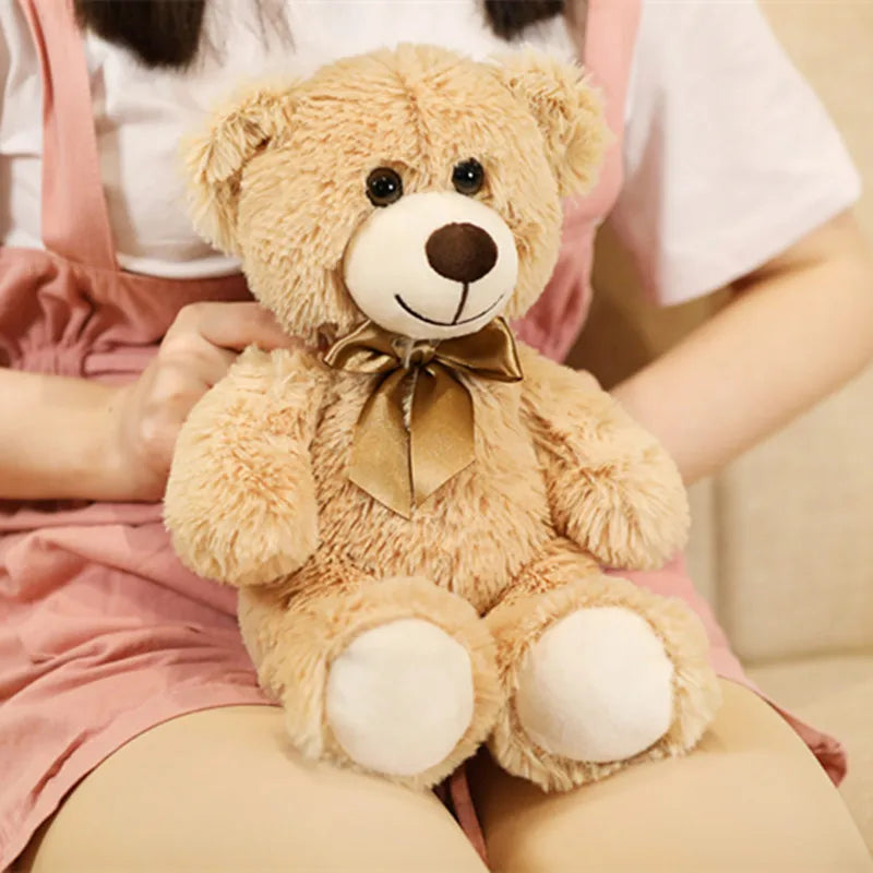 Cute Colorful Bow Tie Bear Doll Plush Toy Hug