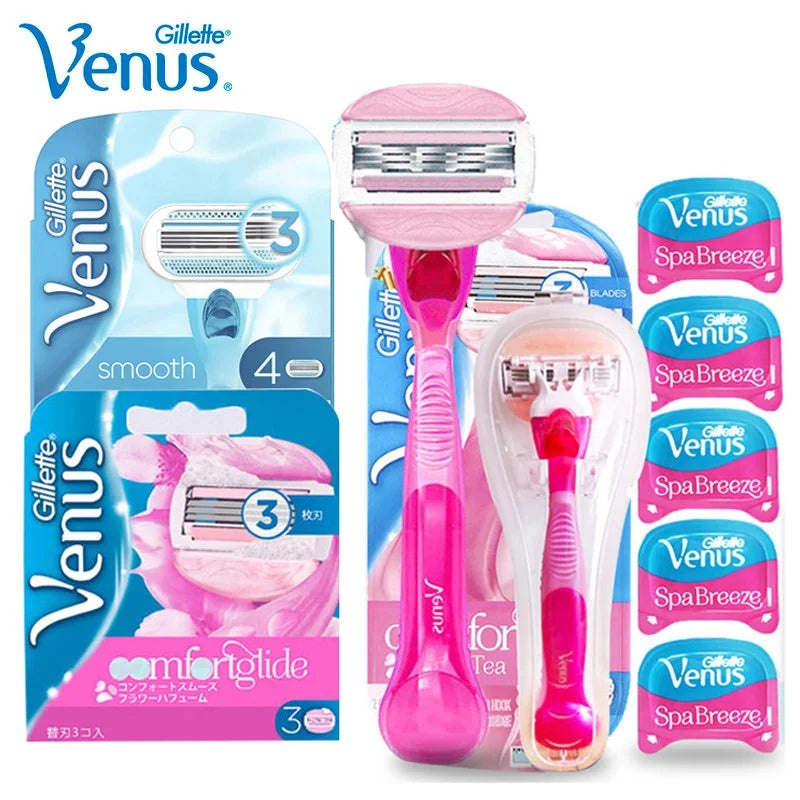 Gillette Women Razor Venus Breeze 3 Layers Stainless Steel Shaving Razor