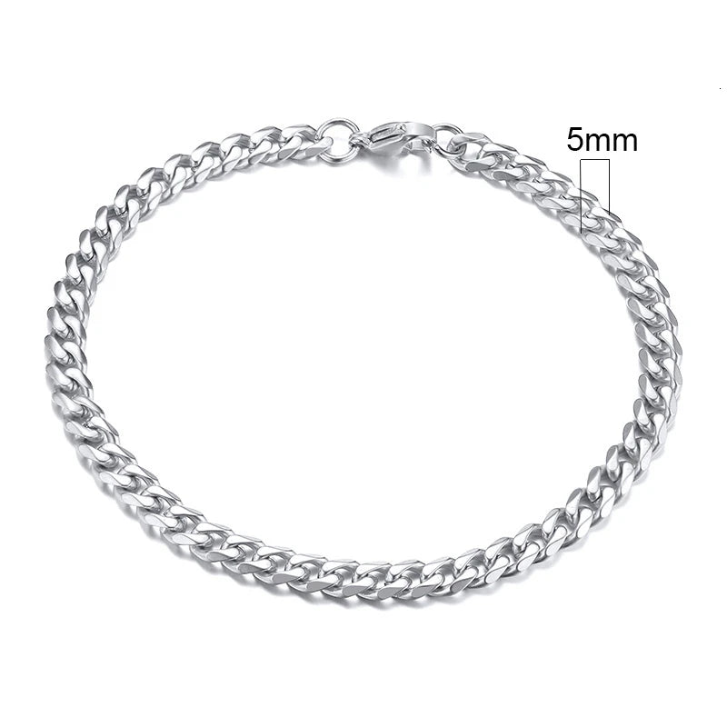Vnox 3-11mm Chunky Miami Curb Chain Bracelet for Men Classic  Jewelry