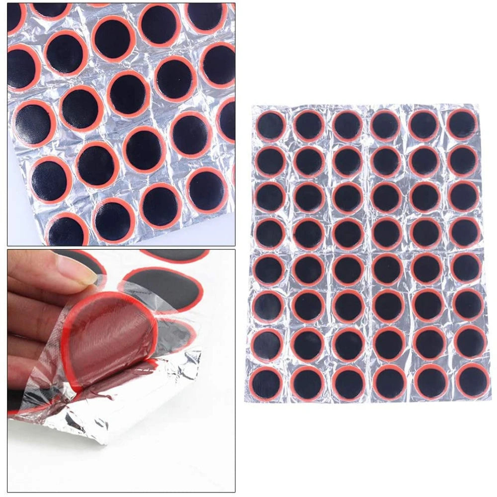 48pcs Rubber Puncture Patches Bicycle Tire Tyre Tube Repair