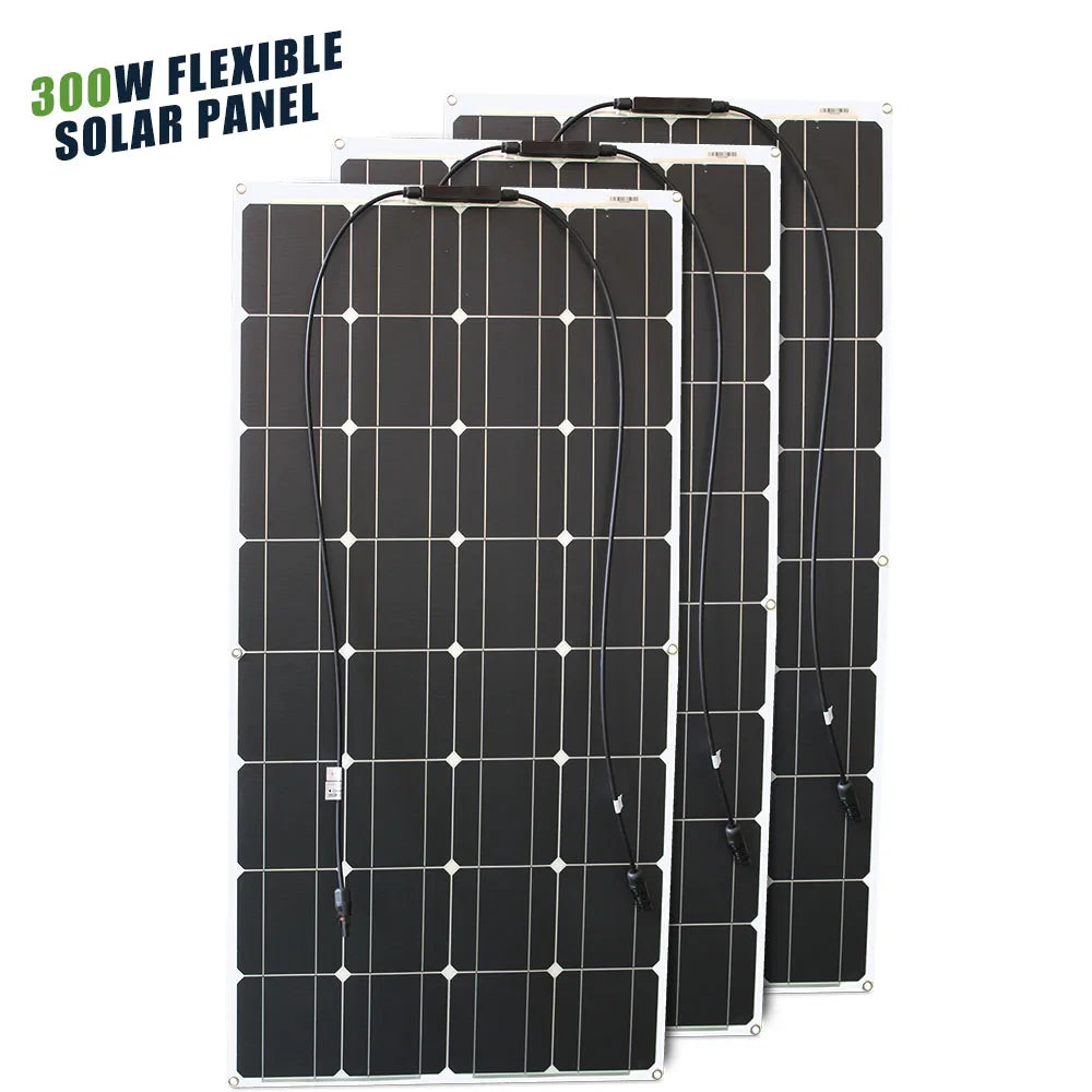 ASUNERGE 12V Flexible Solar Panel 600W 100W 200W 300W 400W 500W