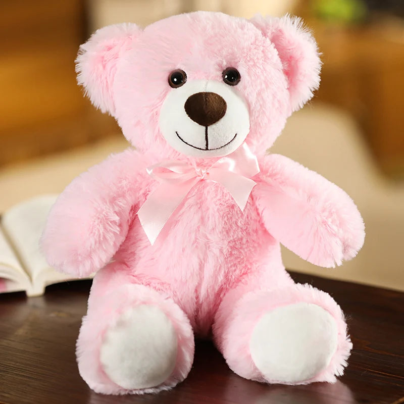 Cute Colorful Bow Tie Bear Doll Plush Toy Hug