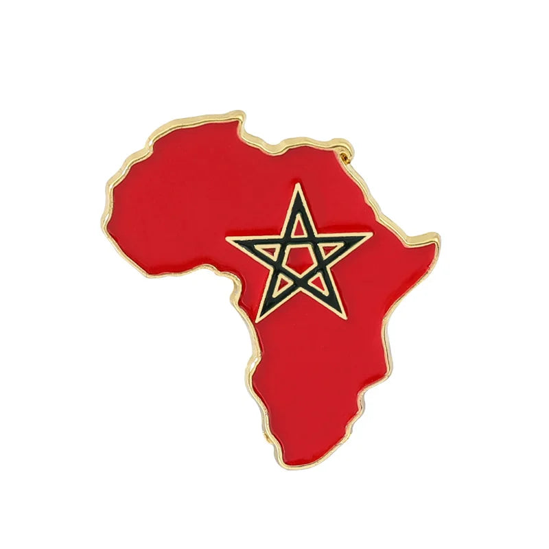 Hip Hop Africa Map Enamel Pins Brooches Ethnic Jewelry Ghana Congo Sudan Somalia Uganda Zimbabwe Zambia Liberia Map Brooch