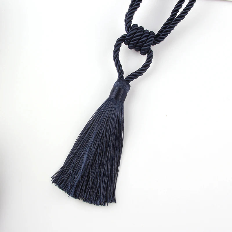 1Pc Handmade Tassel Curtain Tieback Room Accessories Gold Curtain Buckle Rope Home Decoration Holdback Window Fringe