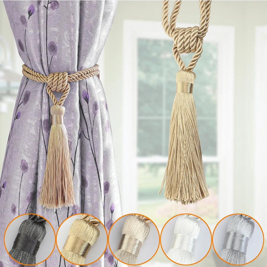 BEL AVENIR 1Pc Handmade Tassel Curtain Tieback