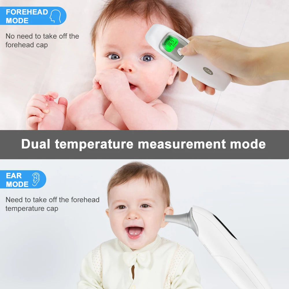 Cofoe Digital Forehead Thermometer Forehead Ear Non-Contact Medical Termometro Baby/Adult.