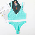 Women Seamless Bra And Panties Set Low Rise Thongs U-Shape Back Crop