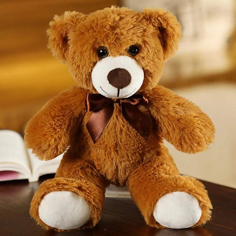 Cute Colorful Bow Tie Bear Doll Plush Toy Hug