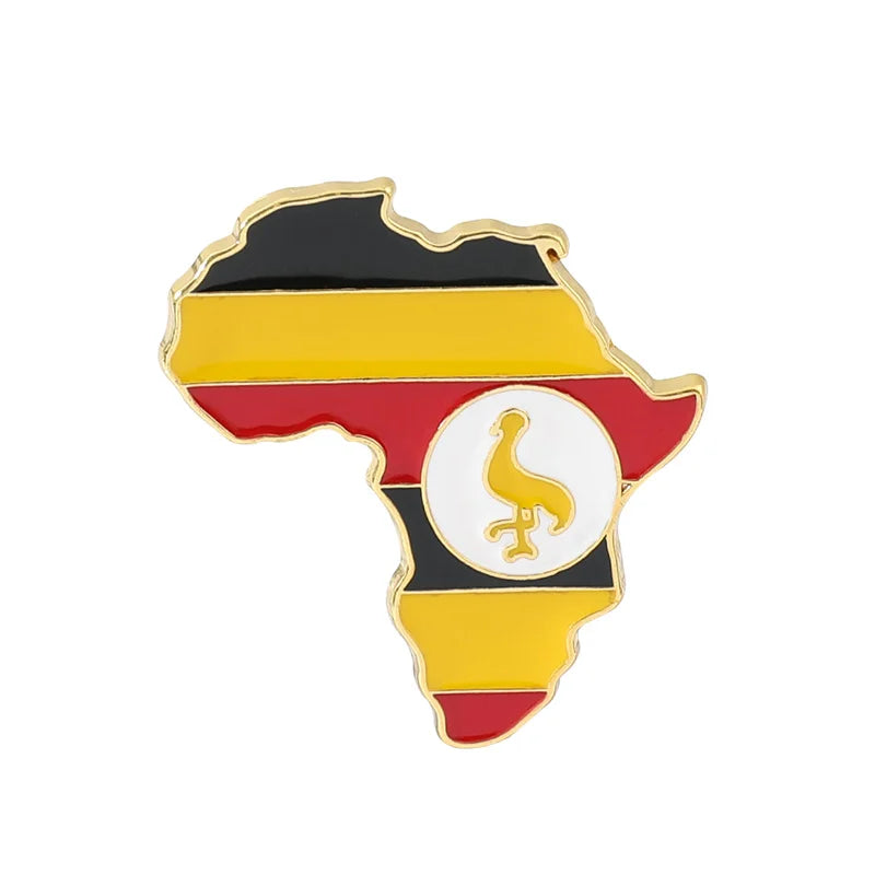 Hip Hop Africa Map Enamel Pins Brooches Ethnic Jewelry Ghana Congo Sudan Somalia Uganda Zimbabwe Zambia Liberia Map Brooch