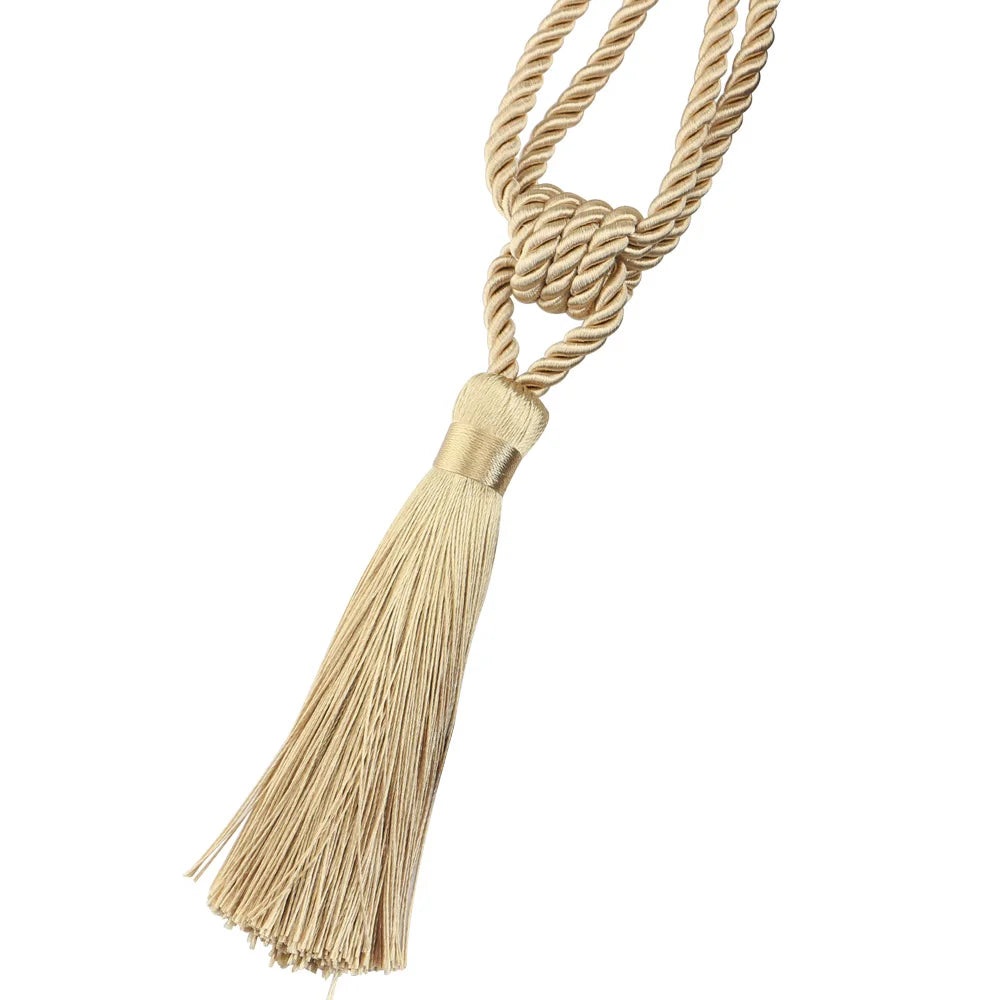 1Pc Handmade Tassel Curtain Tieback Room Accessories Gold Curtain Buckle Rope Home Decoration Holdback Window Fringe