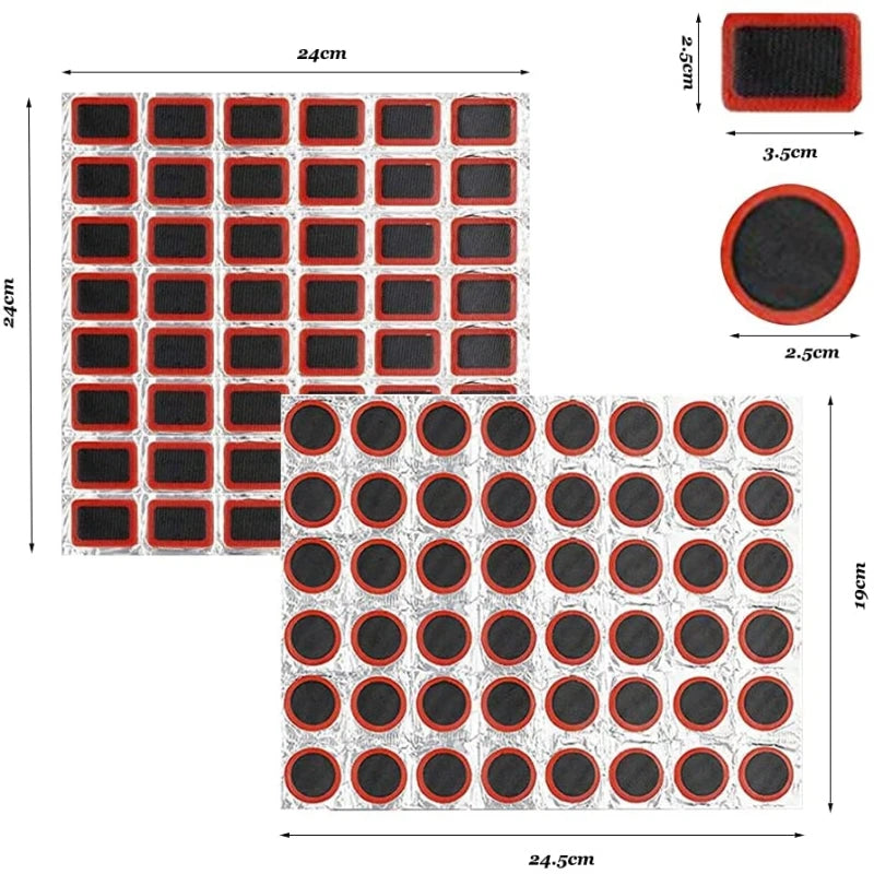 48pcs Rubber Puncture Patches Bicycle Tire Tyre Tube Repair