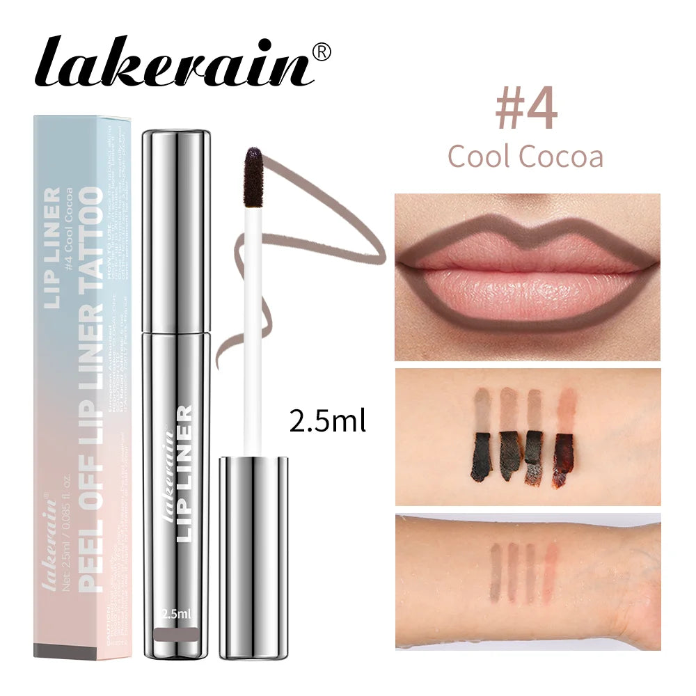 4 Colors Peel Off Lip Liner Waterproof Transfer-proof Lipstic Tattoo Waterproof