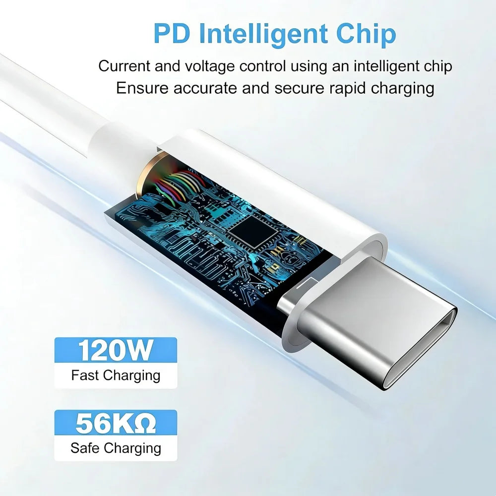 1-3PCS USB C Cable to USB C 120W Fast Charging