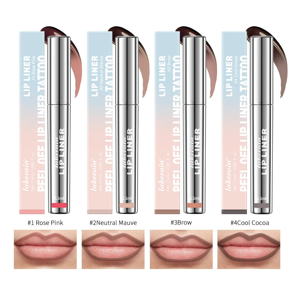 4 Colors Peel Off Lip Liner Waterproof Transfer-proof Lipstic Tattoo Waterproof