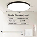 Modern 30W LED Ceiling Light Ultra Thin Acrylic Shade Remote Control